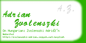 adrian zvolenszki business card